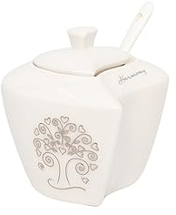 Bomboniera matrimonio zuccheriera in porcellana bianco decorata con albero della vita harmony PRMT23257