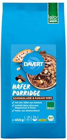 Davert Hafer Porridge Schokolade & Kakao Nibs 7 Portionen 455 g