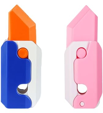 2pcs 3D Gravity Stress Reducing Carrot Knife Toy, Fun Plastic Carrot Knife Toy, Relieve Loneliness and Anxiety for Family and Friends
