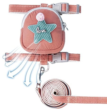 Yatlouba Süße Hundesatteltasche - Abnehmbare Leine mit Geschirr für kleine Haustiere - Hundebekleidung, Haustierdekoration für tägliche Spaziergänge, Wandern, Training, Jagd, Outdoor-Abenteuer