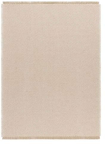 rugsx Teppich Jute mit Fransen, Innen & Außen, für Schlafzimmer, Terrasse, Balkon Jute, flachgewebt, Creme/beige 120x170 cm