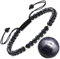 Apocalyptic-K Geflochtenes Seil-Naturstein-Armband&925 Sterling Silber | Vergoldet |4-6MM | 6.7-9.3 IN | ，Damen Armband &925 Sterling Silber, | Einstellbar (Tangente Ebene Blau Aventurin, 4MM)