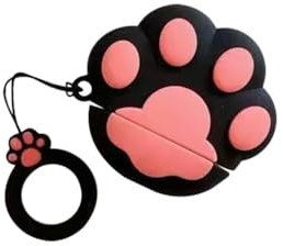 Mini Cute Cat Paw Auricolari Custodia, Bambini Adolescenti Ragazze Ragazzi Donne Protettivo Silicone Kawaii Cartoon Cute Zampa Di Gatto per Custodia in Silicone Antigraffio