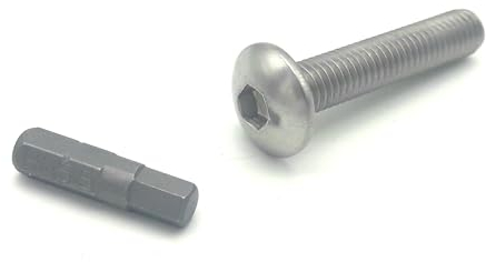 Befestigung Zaun Schraube Matten Doppelstabmattenzaun Halterung mit Bit 2,5 cm Inbusschlüssel 5,5 Zaunpfosten Verschraubung Edelstahl 20 Stück (Lieferumfang: 20x Schrauben + 1x Bit)