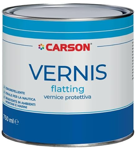 Colorificio Carson VERNIS FLATTING Vernice protettiva per legno RESISTENTE IN AMBIENTI MONTANI E MARINI (750 ML, TRASPARENTE OPACA)