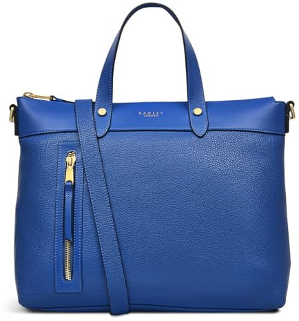RADLEY London Zippy Damen Medium Leder Ziptop Satchel Bag, Kobalt