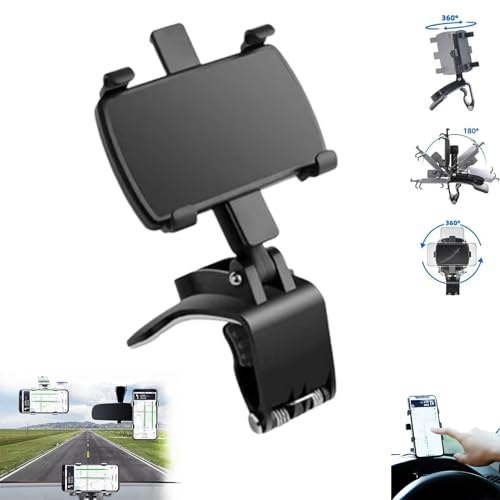 enseak 2025 True Upgraded 360 einstellbare Auto-Dashboard-handyhalter,schwenkbarer handyhalter Auto,Multifunktionaler Auto-armaturenbrett-handyhalter,drehbarer Und Einziehbarer Handyhalter