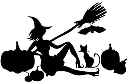 Halloween The Witches on Their Brooms Wall Decal Halloween Wizard Bat Wall Sticker Room Decoration Vinyl Window Stickers Small - 27x42cm