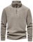 Felpa Mezza Zip Uomo in Pile a Maniche Lunghe - Maglione Casual Con Collo Alto - Hoodies Sweatshirt Pullover Tops Confortevole E alla Moda per Attività Sportive All'aperto