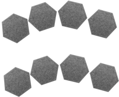 VICASKY Akustische Behandlung 8st Akustikplatten Aus Filz High-density-soundpanels Akustikpaneele Schalldämmende Filzpolsterung Schalldichte Wandpaneele Schalldämpfende Platten Gefühlt Dark Grey