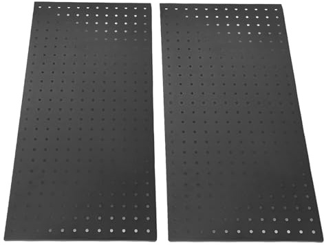 NOENNULL Panneaux Muraux en Métal, Organisateur D'Outils pour Garage, avec Planche de Cheville Modulaire en Acier pour Workbench, Magasin, Accessoires et Outils D'organisation