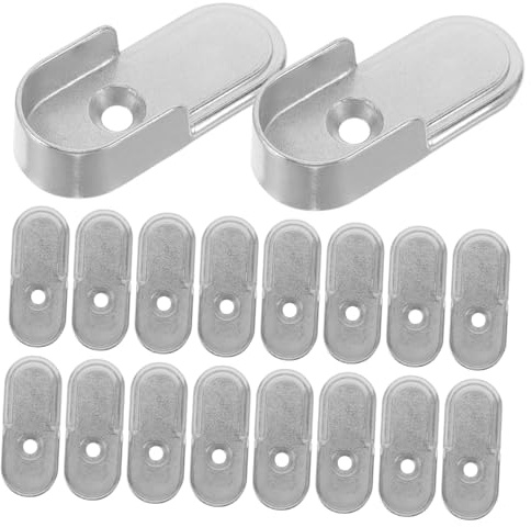 CLISPEED 18pièces Support De Tringle De Placard Supports De Tringle à Vêtements De Barre -Robe pour Rideau De Douche De Fixation