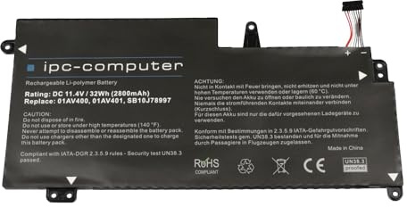 IPC-Computer Akku kompatibel zu Lenovo ThinkPad 13 Chromebook (20GL/20GM) - SB10J78998 mit 32Wh