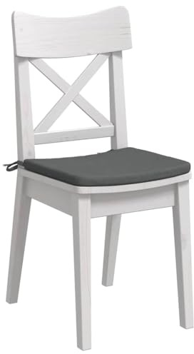 vidaXL Sitzkissen 4 STK. Stoff Dunkelgrau 40 x 40 x 3 cm