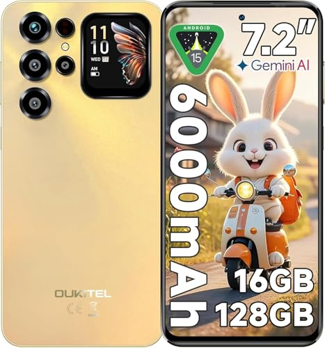 OUKITEL C68 Plus Smartphone Android 15, Display 7.2, Gold