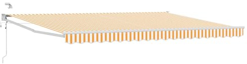 vidaXL Elektrische ausziehbare Markise Orange und Weiß 5 x 3 m