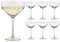 Set of 6 Champagne Saucers 380ml Stemmed Bevelled Finish Champagne Coupe Glasses Glassware Gift Alfresco Dining Glassware