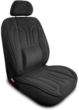Saferide | Sitzauflage Auto Vordersitze Autositzmatte Wasserdicht Autositzbezug Fahrersitz Universal Sitzschutz Velours Schwarz für Airbag geeignet 1 Autositz Vorne