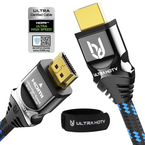 Ultra HDTV 8K HDMI-Kabel - langes 5m Ultra High Speed HDMI 2.1 Kabel, 48 Gbps für 8K@60Hz & 4K@120Hz - Premium Zertifikat - DTS: X, HDCP 2.2&2.3, HDR10+, eARC