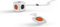Power-Würfel Remote Extended, Set mit Power-Remote Fernbedienung, Steckdosenwürfel mit 4 Steckdosen und Fern-Schalter zum Stromsparen, Schreibtisch-Montage Kit und 1,5m Kabel, grau-weiß-orange