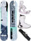 Airtracks Damen Snowboard-Set Freestyle Freeride Drom Lady Rocker 155 + Snowboard Bindung Master W + Snowboardboots Master QL W 40 + Sb Bag