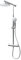 Schulte Duschsystem mit Sicherheits-Thermostat, Kopfbrause rund, White Style, Duschmaster Rain mit Regendusche EP96404