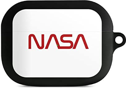 DeinDesign Hülle mit Karabiner kompatibel mit Apple AirPods Pro 1. Generation Case schwarz Schutzhülle mit Schlüsselanhänger NASA Logo Weltraum