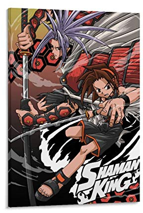 weqwe Anime Shaman King Poster, dekoratives Gemälde, Leinwand, Wandkunst, Wohnzimmer, Poster, Schlafzimmer, Malerei, 30 x 45 cm