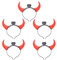 SOLUSTRE Halloween Teufel Hörner Stirnband mit Rot Blinkende Led- Leuchten Kopf Dekoration Licht Up Stirnband Halloween Kostüm Zubehör für Mädchen Frauen Home Festival Party (Rot Licht