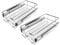 2 x Teleskopschublade Teleskop Schublade 26cm für die Küchenunterschränke, 2 Einbauschublade mit Schienen, Schrankauszug Verchromt Küchenschrank Organizer (26 cm)