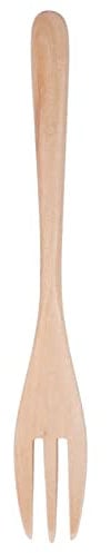 Wooden Cutlery, Pasta Fork, Wooden Fork Reusable Wooden Pasta Fork Tableware with Long Handle for Picnic Barbecue Travel Camping