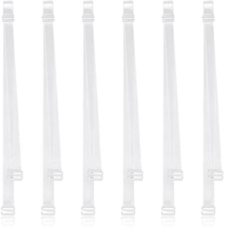 6 Paia Cinghie Reggiseno Trasparenti, Cinghie Reggiseno Invisibili Trasparenti, Cinghie Reggiseno di Ricambio Trasparenti Morbide Cinghie Reggiseno Regolabili Antiscivolo