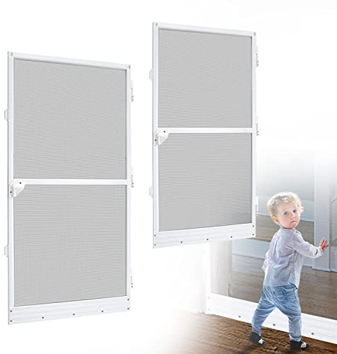 TRMLBE Zanzariera per porta con telaio in alluminio, 95 x 210 cm, zanzariera per porta, zanzariera magnetica, aspirazione zanzare, porta zanzare, zanzariera