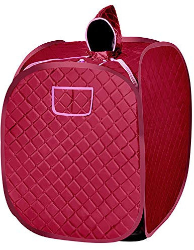 Sauna à Vapeur Sauna Pliable Cabine Portable Home Sauna Infrarouge Spa Tente Saunas avec le Contrôleur de Température à Distance Sauna-80 * 80 * 100cm (bordeaux)