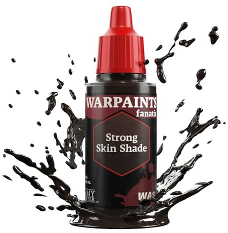 The Army Painter Warpaints Fanatic Wash: Strong Skin Shade - Acryl Miniaturenfarbe in der Flasche, skin tone, brown