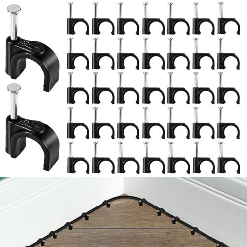 100pz Montaggio Clip, 8mm Morsetto di Fissaggio per Tubo Fascette per Tubi in Acciaio PE Assortimento di Clip per Cavi per Vari Sistemi di Gestione dei Cavi