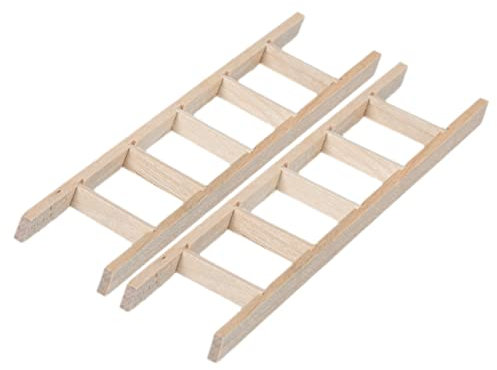 MERRYHAPY Wooden Mini Ladder for Garden Fairy Ornaments Mini House Decor for Boys and Girls