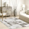 PONY DANCE Waschbarer Teppich Wohnzimmer Boho 160x230 cm Dünne und Flauschige Kurzflor Teppiche rutschfest für Schlafzimmer/Esszimmer, Taupe