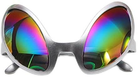 Alien-Brille – Alien-Regenbogen-Sonnenbrille | Alien-Sonnenbrille | Alien-Neuheitsbrille | Regenbogenlinsen Alien Sonnenbrille | -Themen-Halloween Für Erwachsene Und Kinder | Neuartiges Make-u