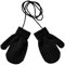 Gants pour tout-petits | Moufles extensibles avec corde, accessoires chauds d'hiver, gants tricotés doux pour intérieur et extérieur, Noir , Refer to description