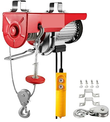 SRFTT Palan électrique 200-800 kg, Nouveau treuil de Garage Portable avec télécommande Filaire et Interrupteur de Fin de Course