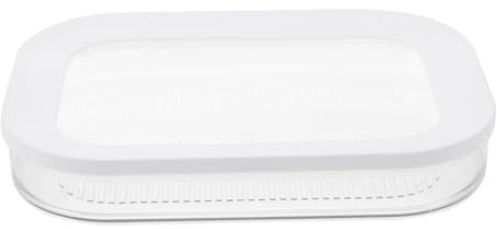 ULTECHNOVO Meat Storage Containers for Fridge Stackable Airtight Food Box with Lid for Meat Sausages Cold Cuts Bacon Chicken Fish and Seafood 8.86 X 6.30 X 1.50 in