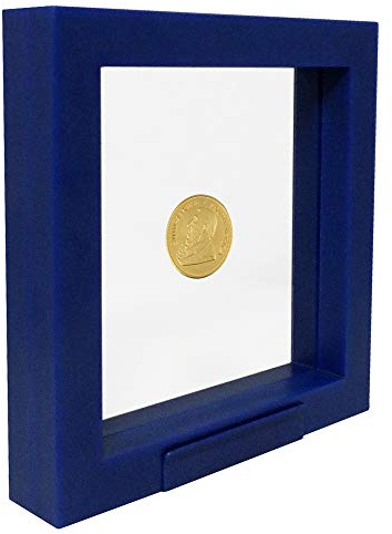 SAFE 4501 Schweberahmen blau 13x13 cm - Münzrahmen - Objekt Bilderrahmen - Münzständer 3D Rahmen für Ihre Münzen Coin Collection