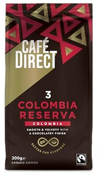 Cafédirect Cauca Valley Colombia Fairtrade Ground Arabica Coffee 200g (Pack of 6)
