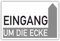 SCHILDER HIMMEL anpassbares Wegweiser Restaurant Schild 29x21cm Alu-Verbund mit Schrauben, Eingang rechts Ecke Nr 907 eigener Text/Bild verschiedene Größen/Materialien