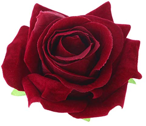 2 in 1 Rose Haarnadel Corsage Haarspange Brosche Nadel Haarschmuck für Partyhochzeit (Weinrot)