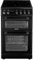 electriQ 50cm Double Cavity Electric Cooker with Ceramic Hob - Black