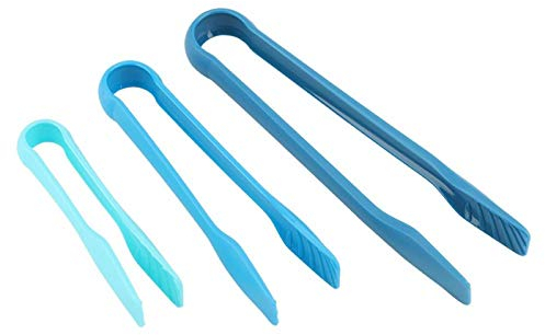 Pinzas para Pan de 3 Piezas, Pinzas de plástico multifuncionales para Alimentos de panadería casera para cocinar y sostener Pan de Panecillo de Tocino(Azul)