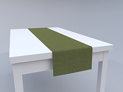 Tom'Shop Tischläufer [ALT Grün, 40cm x 120cm] Table Runner Läufer Tisch-Deko Tischband Tafeltuch Tischtuch Tischwäsche