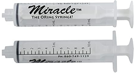 Miracle Oring Syringe - 10 ml Luer-Lock-Spritze: Paket enthält 8 einzeln verpackte sterile Oring-Spritzen für die Handfütterung von Tieren, die Verabreichung von Nahrungsergänzungsmitteln, zum Messen